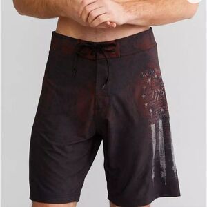 Howitzer Patriotic We The People 1776 Board Shorts Mens 31 Red Swim Trunks